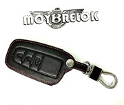 Чехол для смарт ключа Тойота мягкая натуральная кожа, черный Cas.K3.toyota.bk