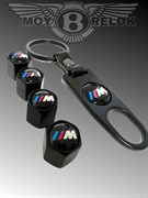 Колпачки на ниппель БМВ M performance (шестигр. черн) комплект 4шт CAP.BMW.HexB.M