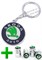 Набор Шкода : брелок + ниппеля на диски set.skoda.key+cap - фото 25224