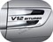 Эмблема Мерседес  V12 biturbo крыло металл (черн.) EM.Mercedes.fender.V12.biturbo.bk - фото 25269